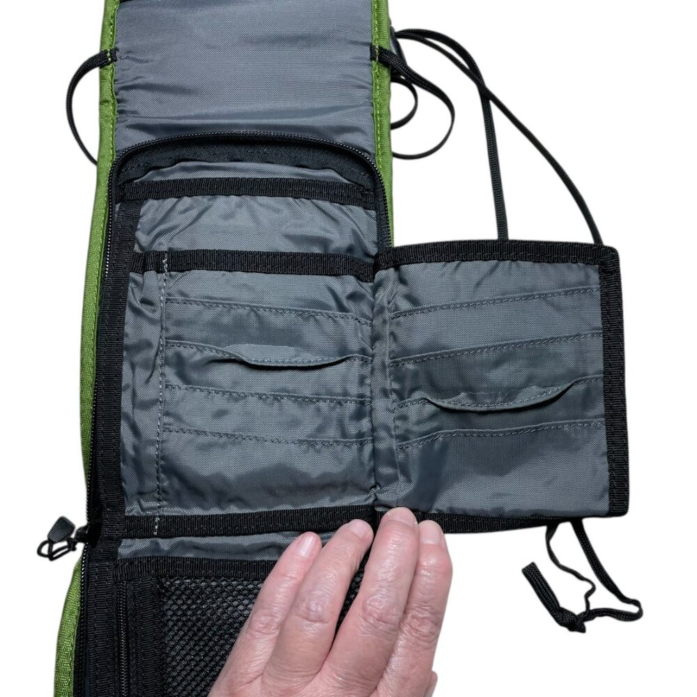 Vintage Eddie Bauer Crossbody Expandable Wallet Bag Green w/ Adjustable Strap - Picture 5 of 7